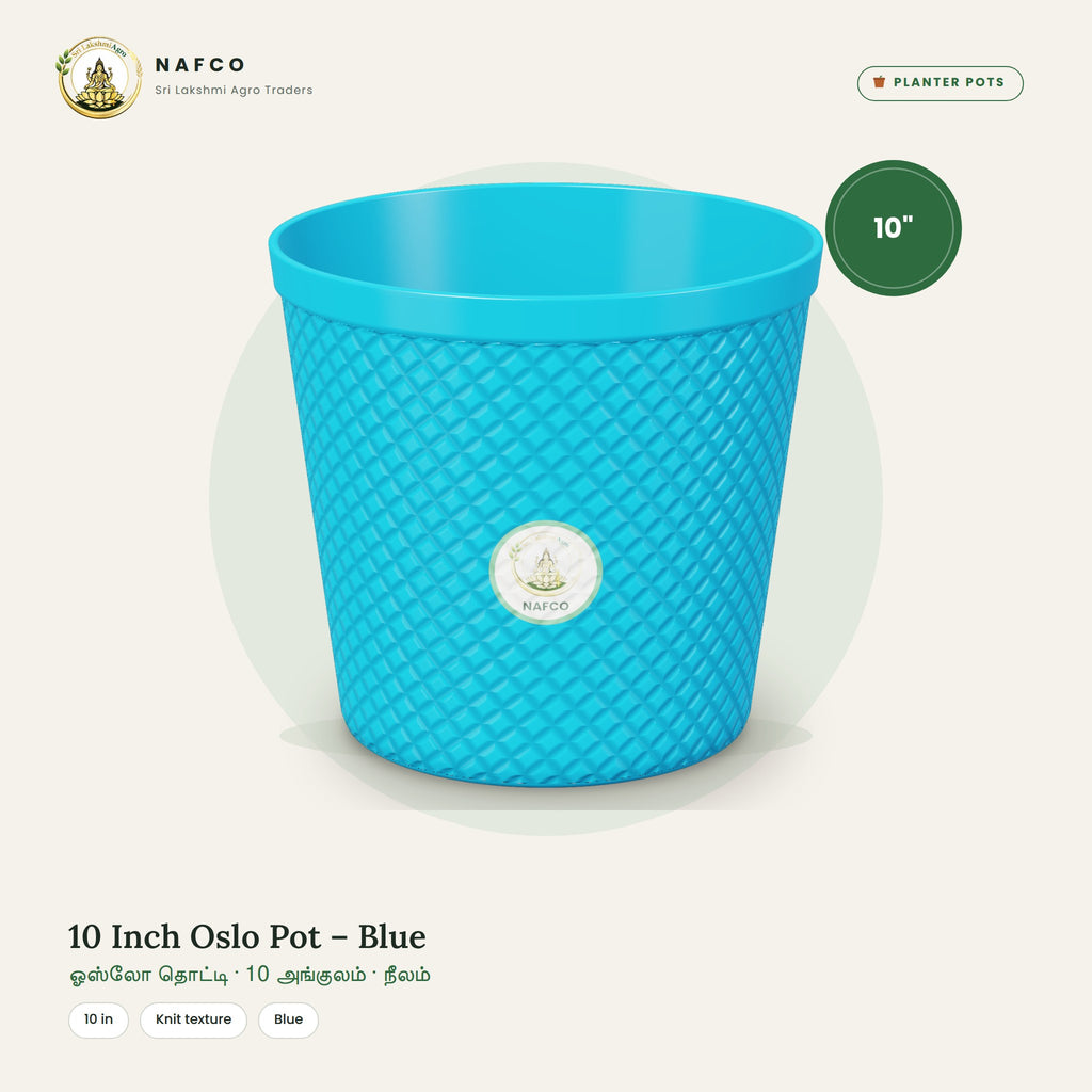 10 Inch Oslo Pot – Blue