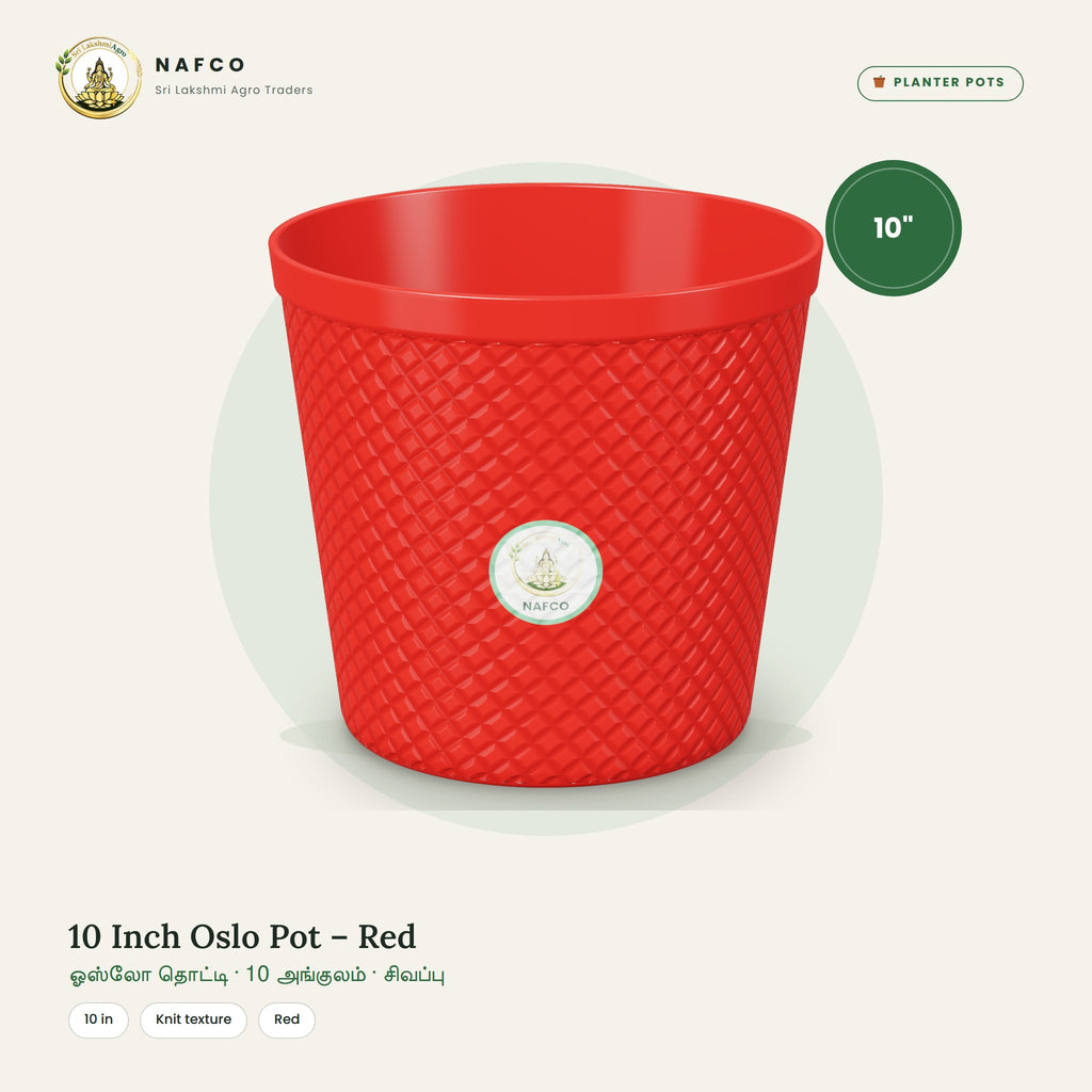 10 Inch Oslo Pot – Red