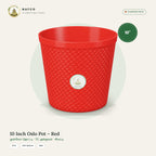 10 Inch Oslo Pot – Red