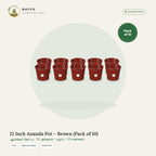 12 Inch Ananda Pot – Brown (Pack of 10)