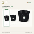 12 Inch Harshdeep Pot – Black – size guide