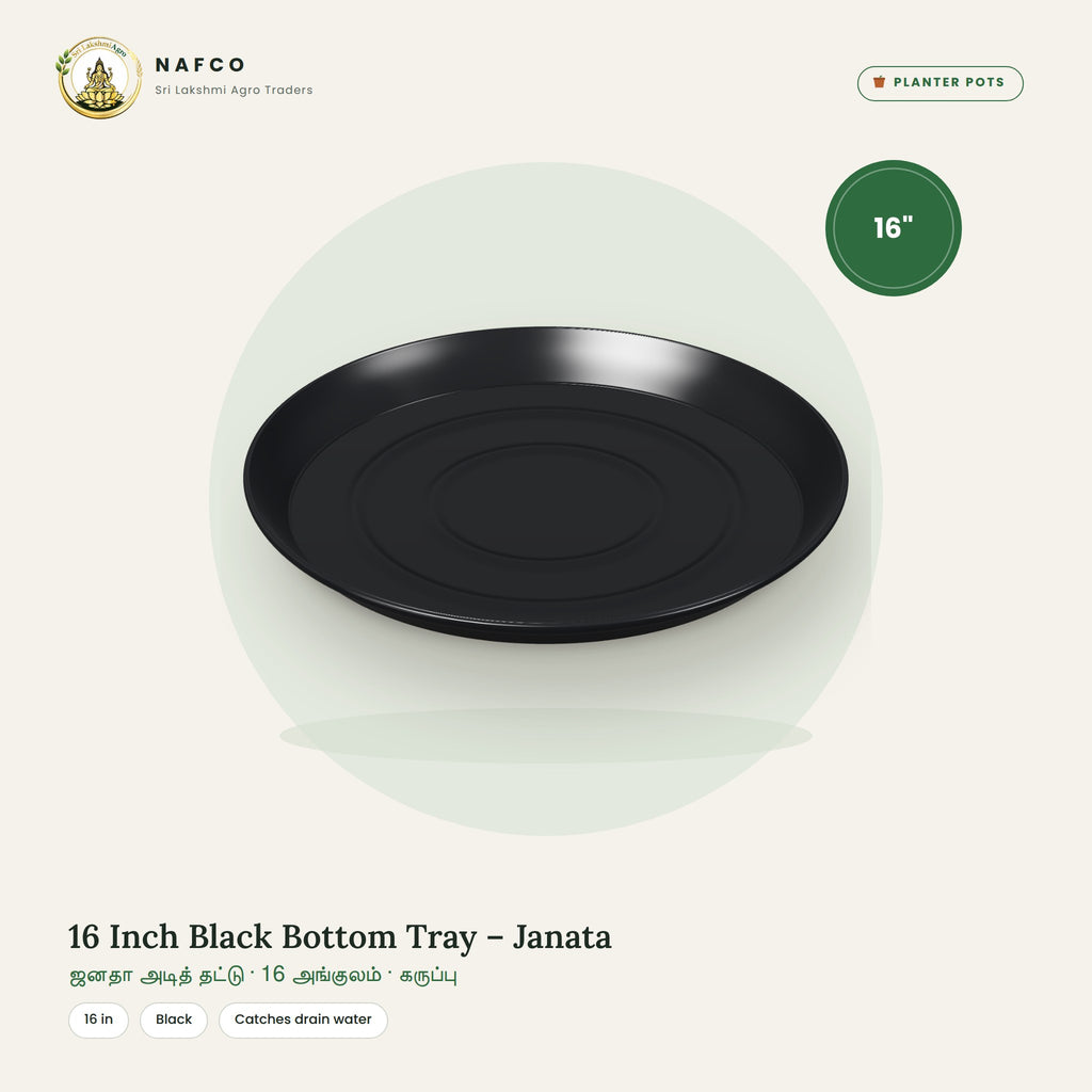 16 Inch Black Bottom Tray – Janata