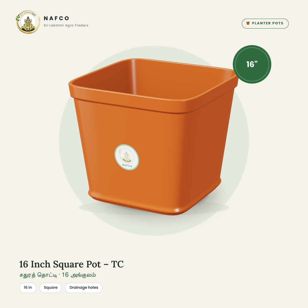 16 Inch Square Pot – TC