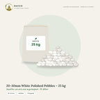 20–30mm White Polished Pebbles – 25 kg