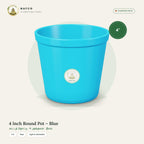 4 Inch Round Pot – Blue