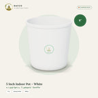 5 Inch Indoor Pot – White