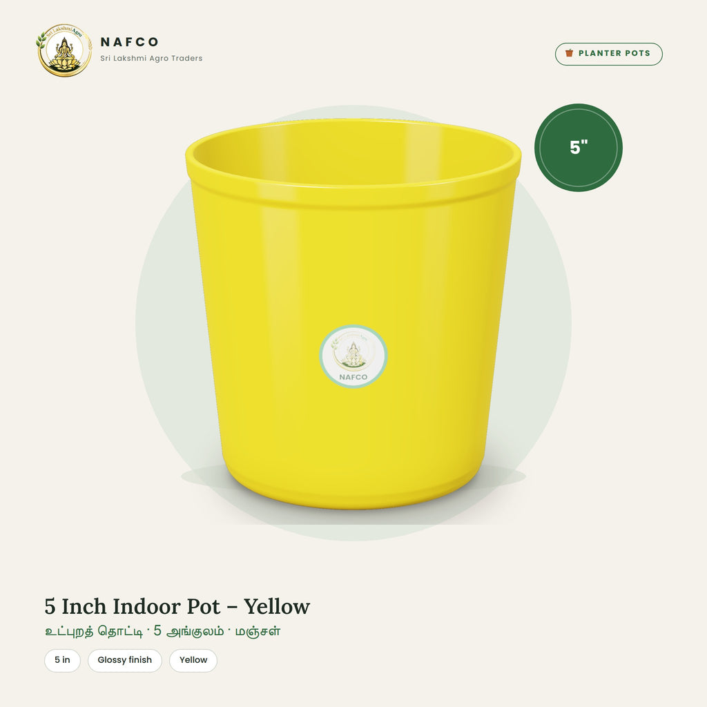 5 Inch Indoor Pot – Yellow