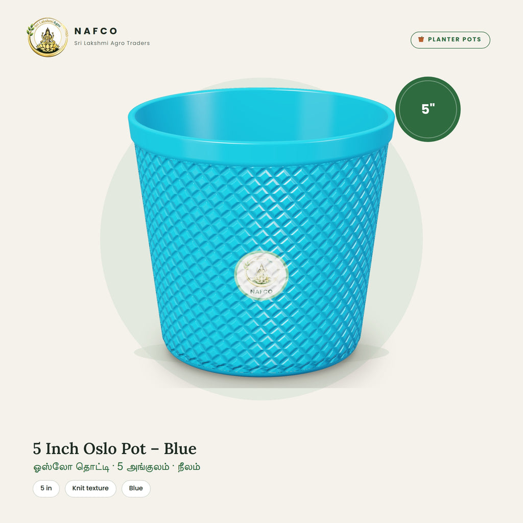 5 Inch Oslo Pot – Blue