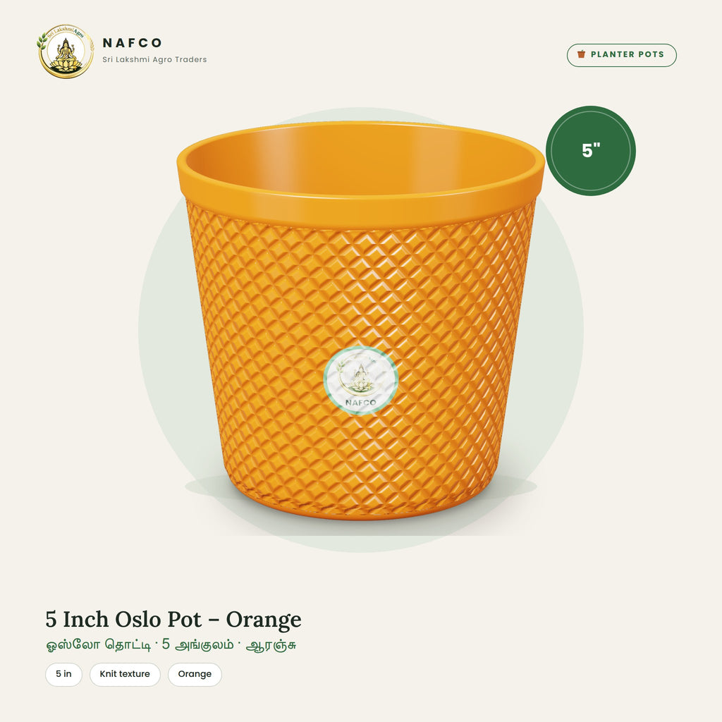 5 Inch Oslo Pot – Orange