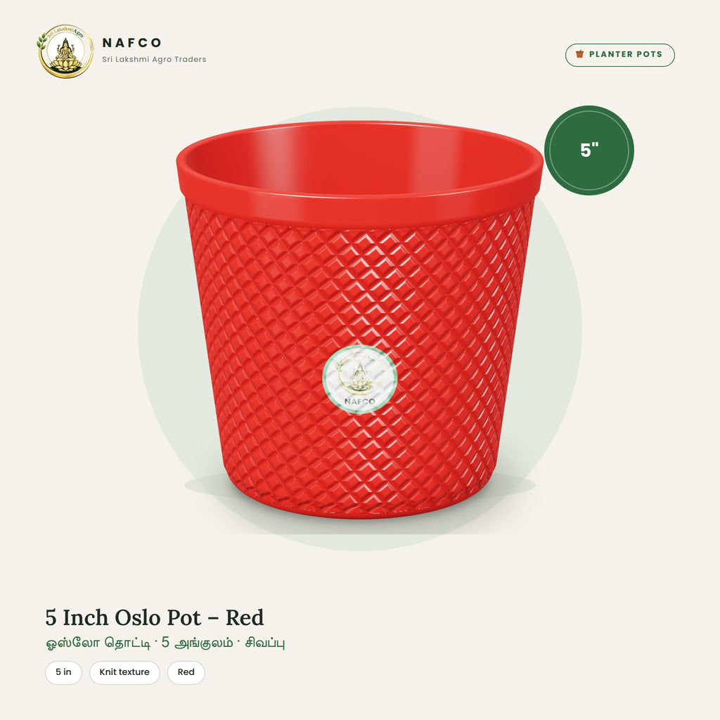 5 Inch Oslo Pot – Red