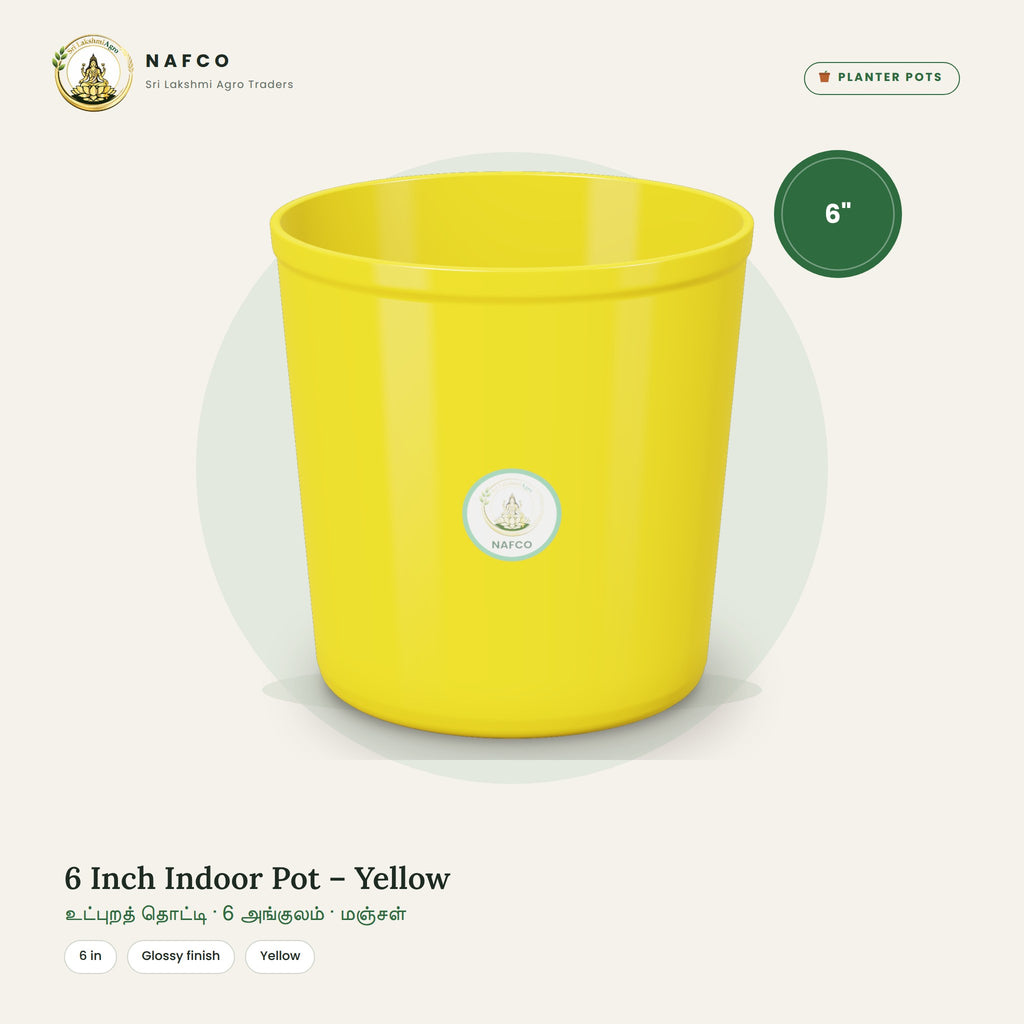 6 Inch Indoor Pot – Yellow