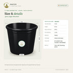 7.5 Inch Ananda Pot – Black – size and details