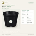8 Inch Janata Pot – Black – size and details