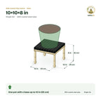 ABS-Coated Pipe Stand – 10×10×8 in size guide with dimensions and how many pots it holds