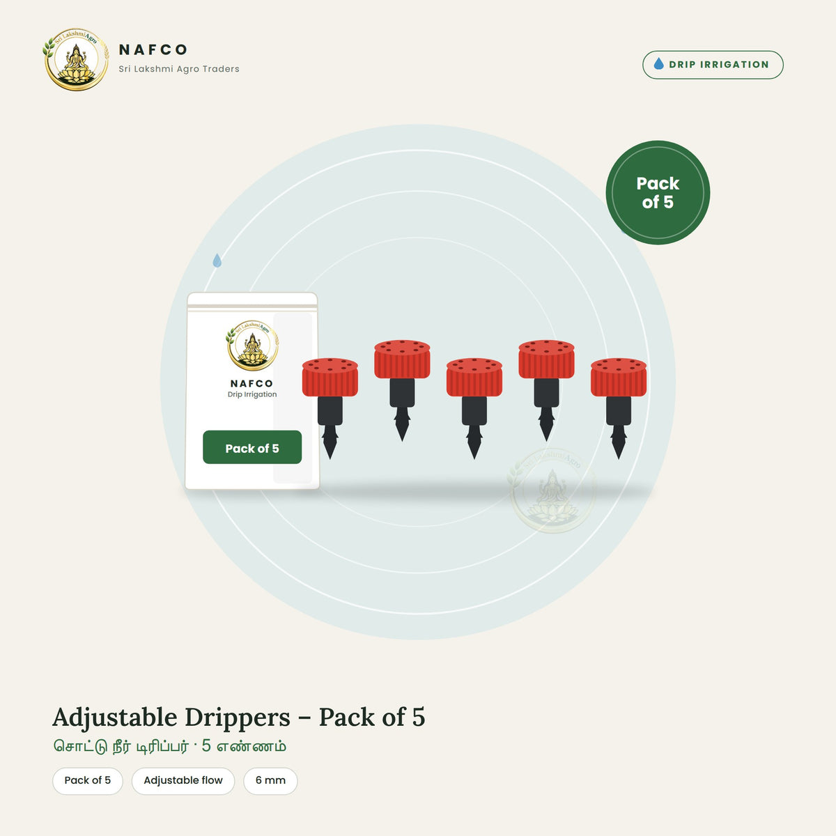 Adjustable Drippers – Pack of 5