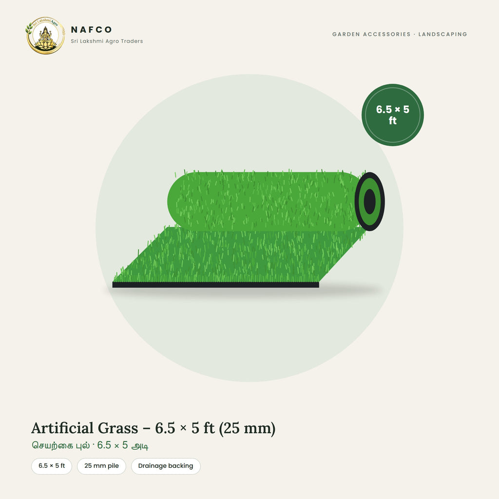 Artificial Grass – 6.5 × 5 ft (25 mm)