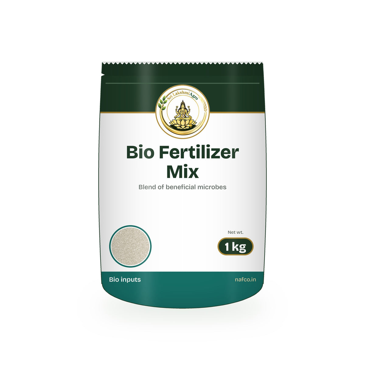 Bio Fertilizer Mix – 1 kg in a Sri Lakshmi Agro stand-up pouch