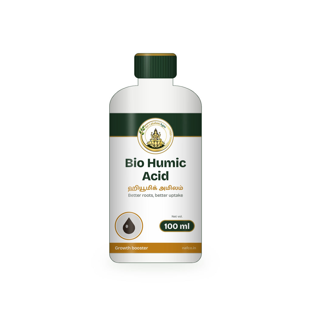 Bio Humic Acid – 100 ml in a Sri Lakshmi Agro bottle