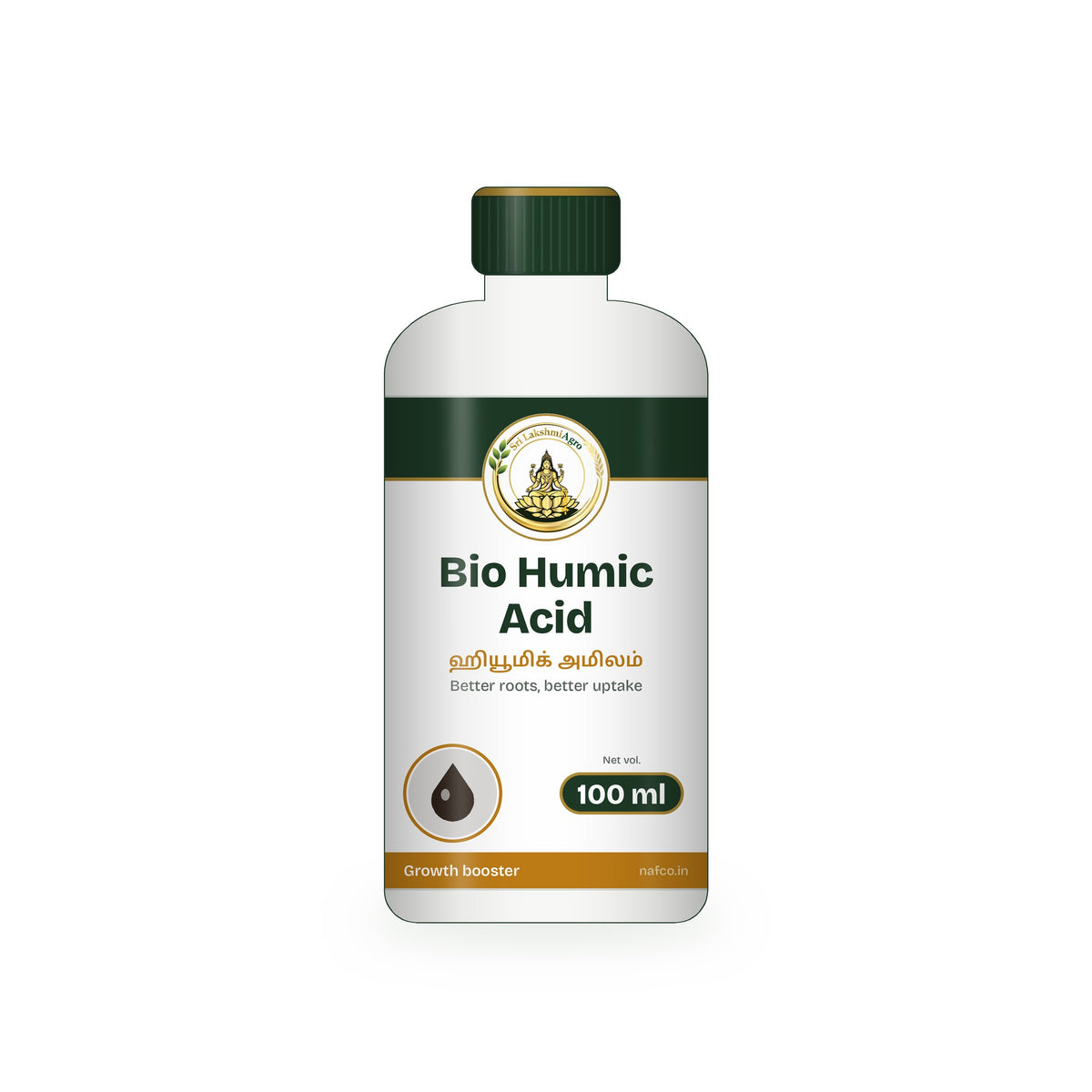 Bio Humic Acid – 100 ml in a Sri Lakshmi Agro bottle