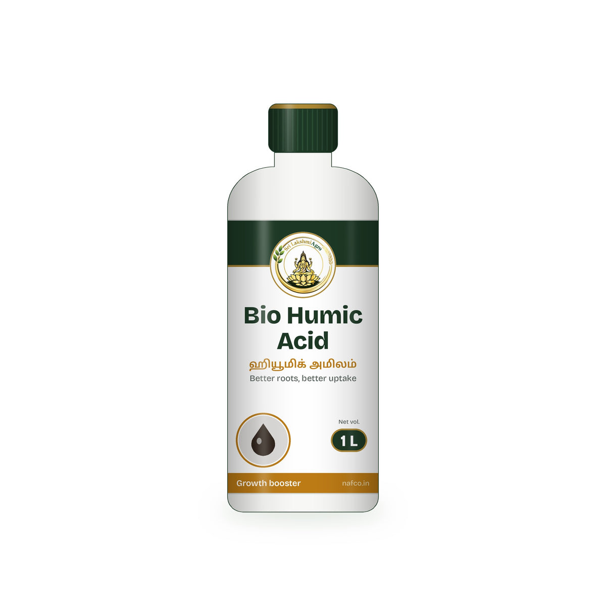 Bio Humic Acid – 1 L in a Sri Lakshmi Agro bottle