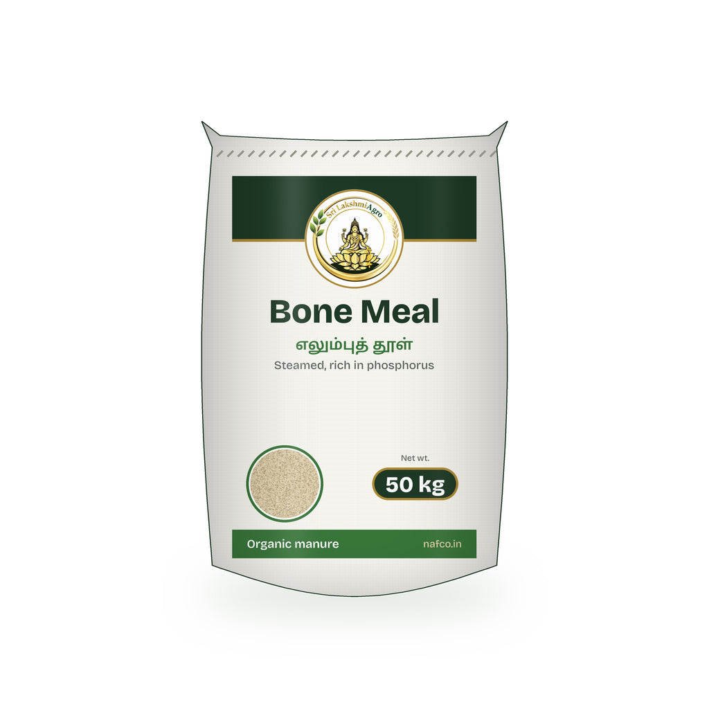 Bone Meal (Steamed) – 50 kg in a Sri Lakshmi Agro woven sack