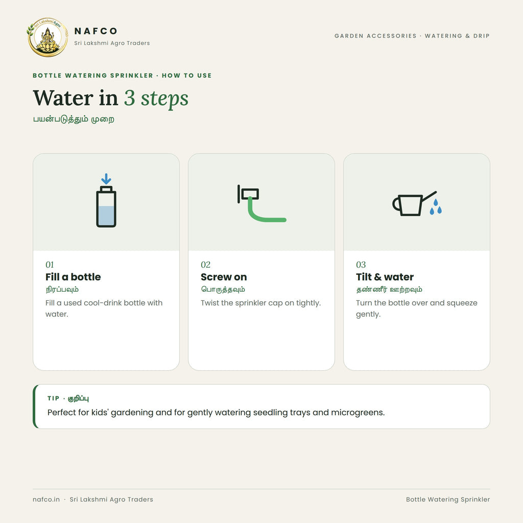 Bottle Watering Sprinkler – how to use