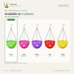 Bowl-Shape Hanging Pot – Green – colour guide