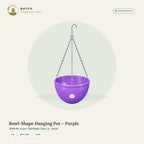 Bowl-Shape Hanging Pot – Purple
