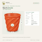 Cement Pot 8 Inch – Twist Design – size and details