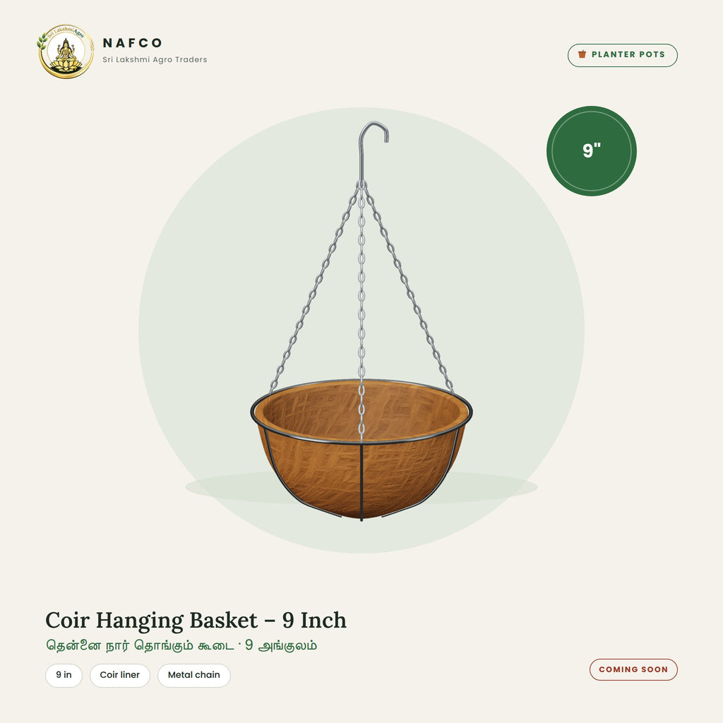 Coir Hanging Basket – 9 Inch