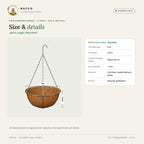 Coir Hanging Basket – 9 Inch – size and details