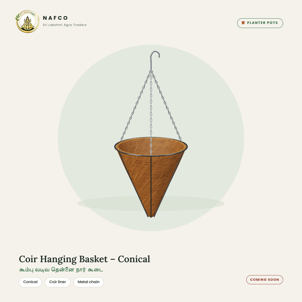 Coir Hanging Basket – Conical