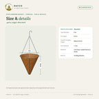 Coir Hanging Basket – Conical – size and details
