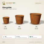 Coir Pots – Biodegradable Coco Fibre Pots – size guide