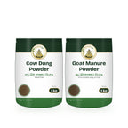 Cow Dung + Goat Manure Combo – 1 kg Each: Sri Lakshmi Agro packs shown together