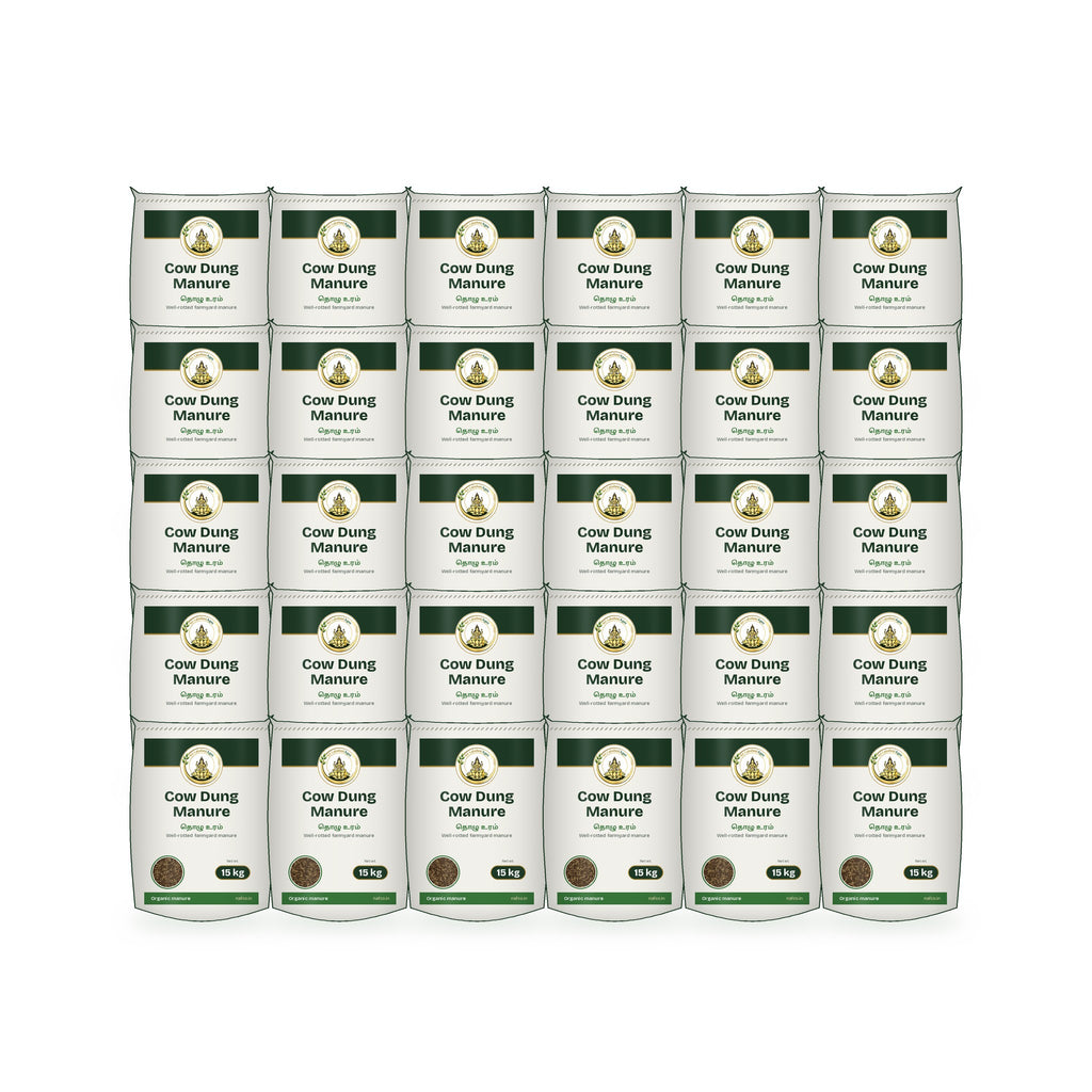 Cow Dung Manure – 15 kg, Pack of 30: Sri Lakshmi Agro packs grouped together