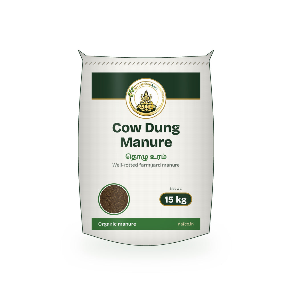 Cow Dung Manure – 15 kg in a Sri Lakshmi Agro woven sack