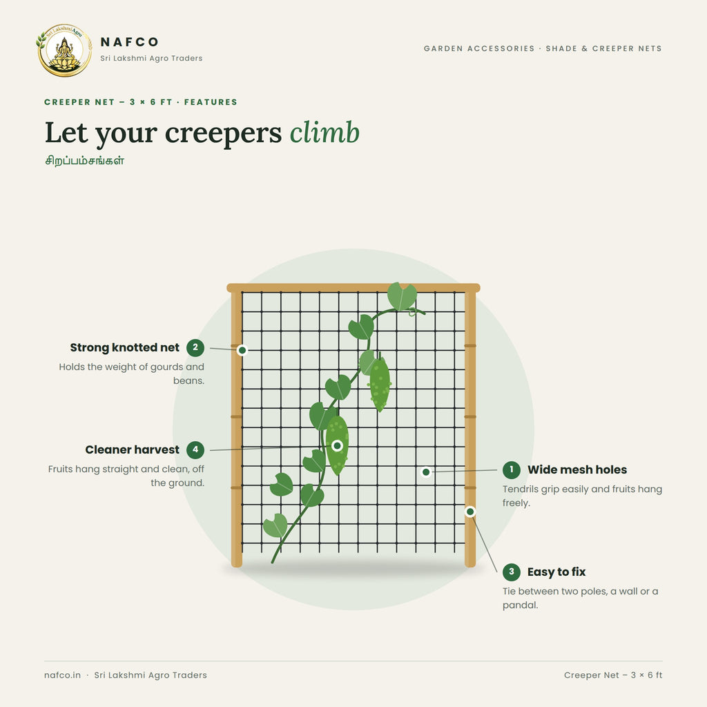 Creeper Net – 3 × 6 ft – features