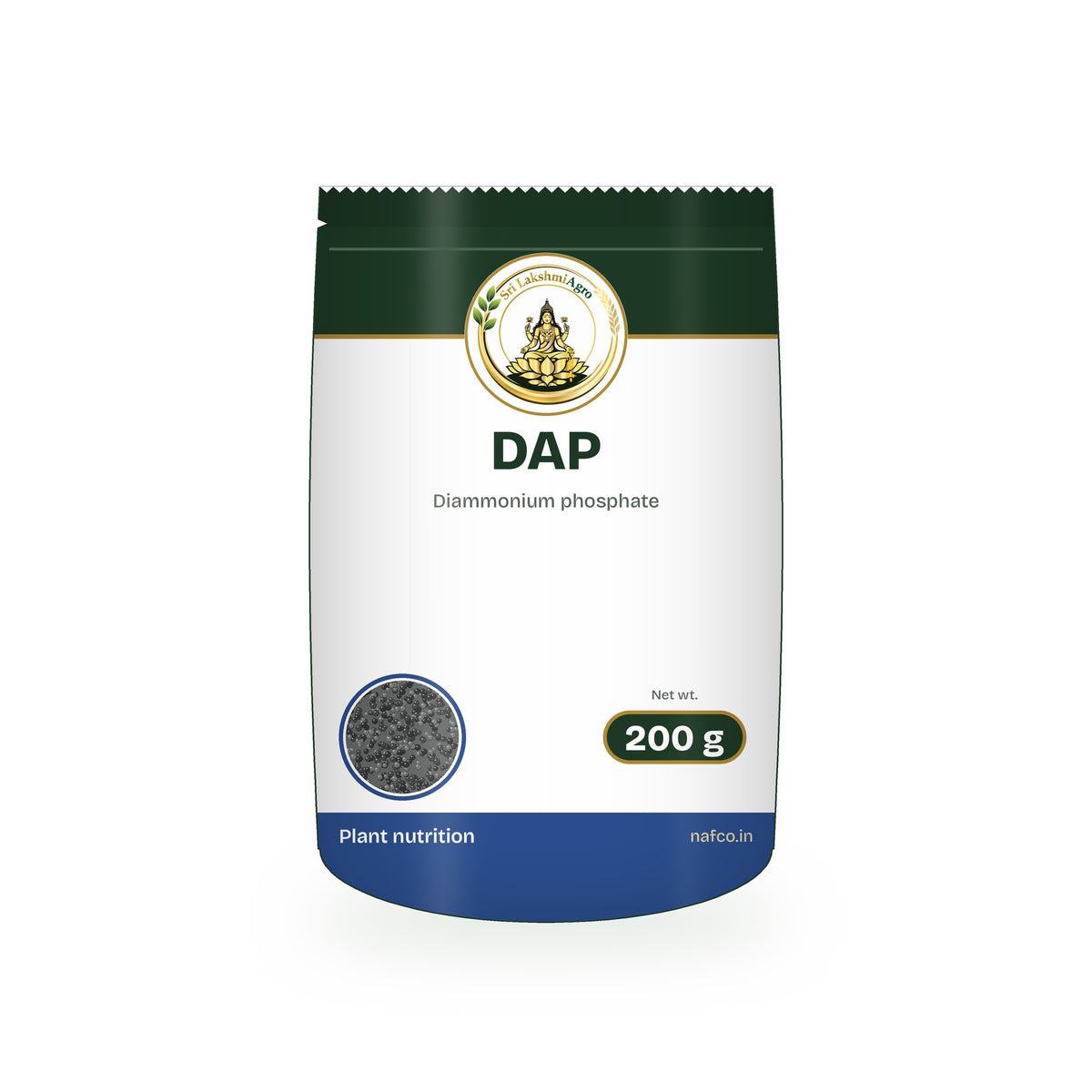 DAP – 200 g in a Sri Lakshmi Agro stand-up pouch