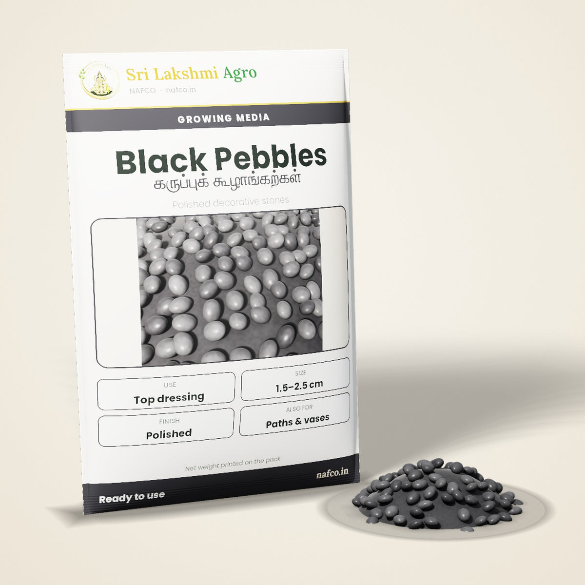 Decorative Pebbles – Black