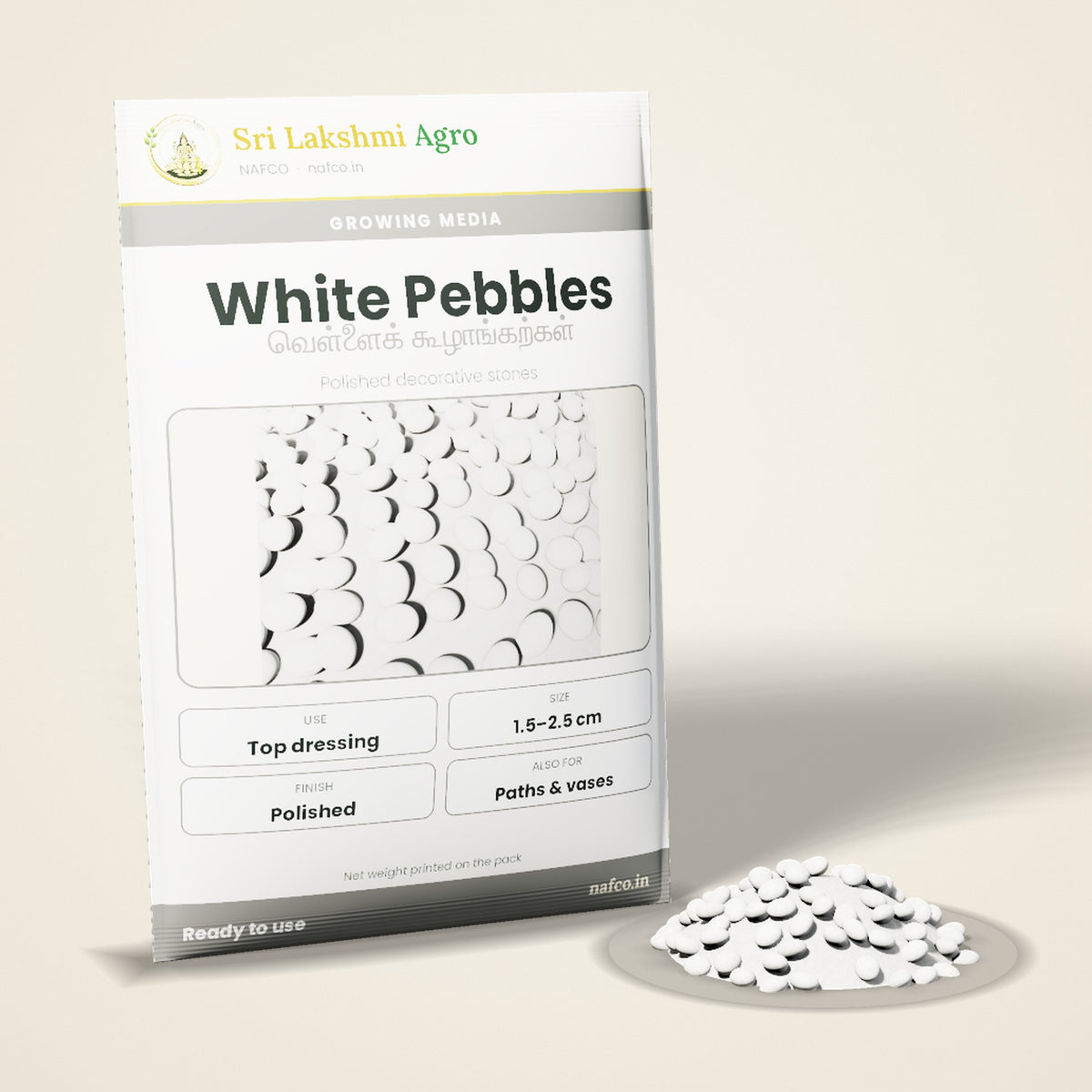 Decorative Pebbles – White