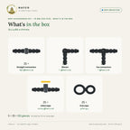 Drip Accessories Set – 16 mm (125 pcs) – what's in the box