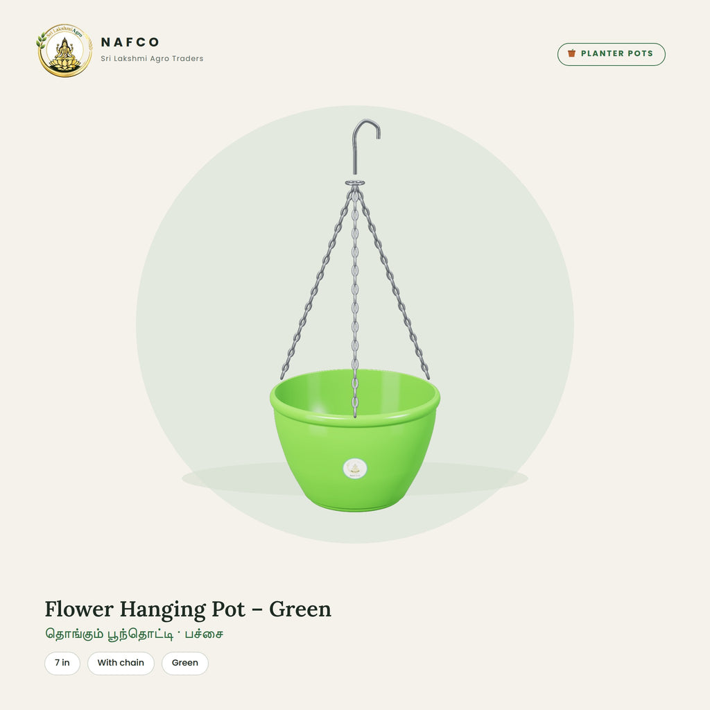 Flower Hanging Pot – Green