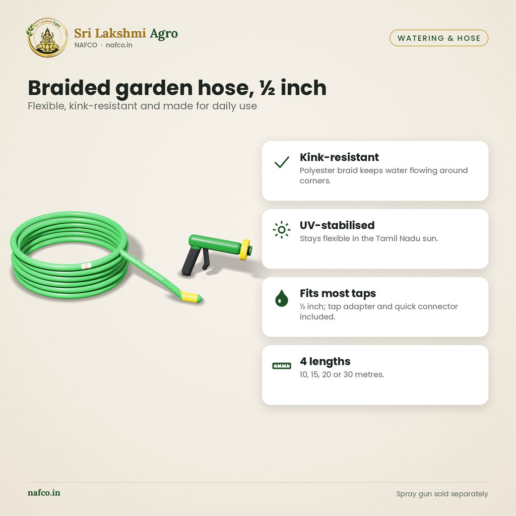 Garden Hose Pipe – ½ inch Braided – features
