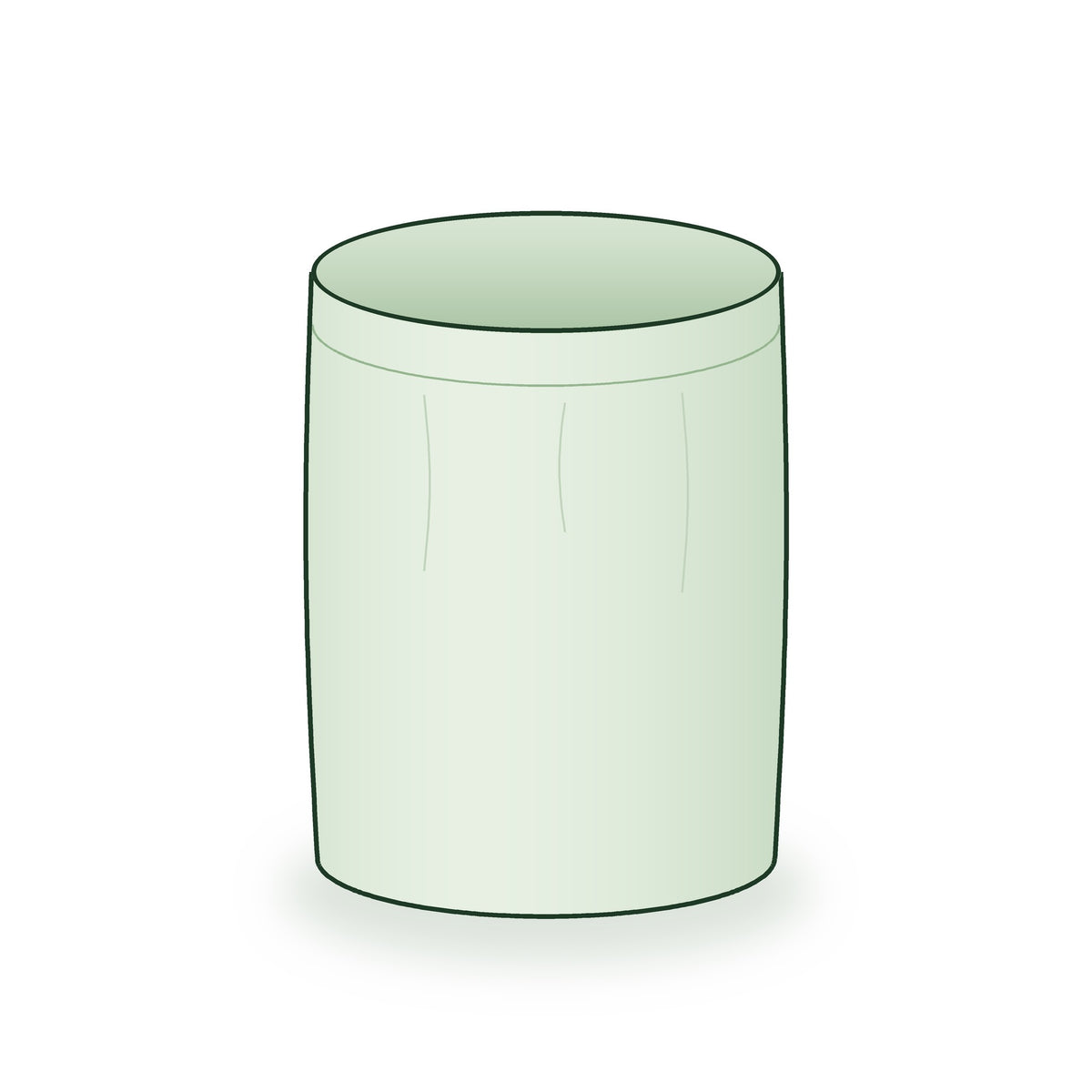 12 × 15 inch round grow bag, illustrated on a white background