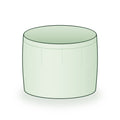 12 × 9 inch round grow bag, illustrated on a white background