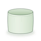 12 × 9 inch round grow bag, illustrated on a white background