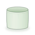 15 × 12 inch round grow bag, illustrated on a white background