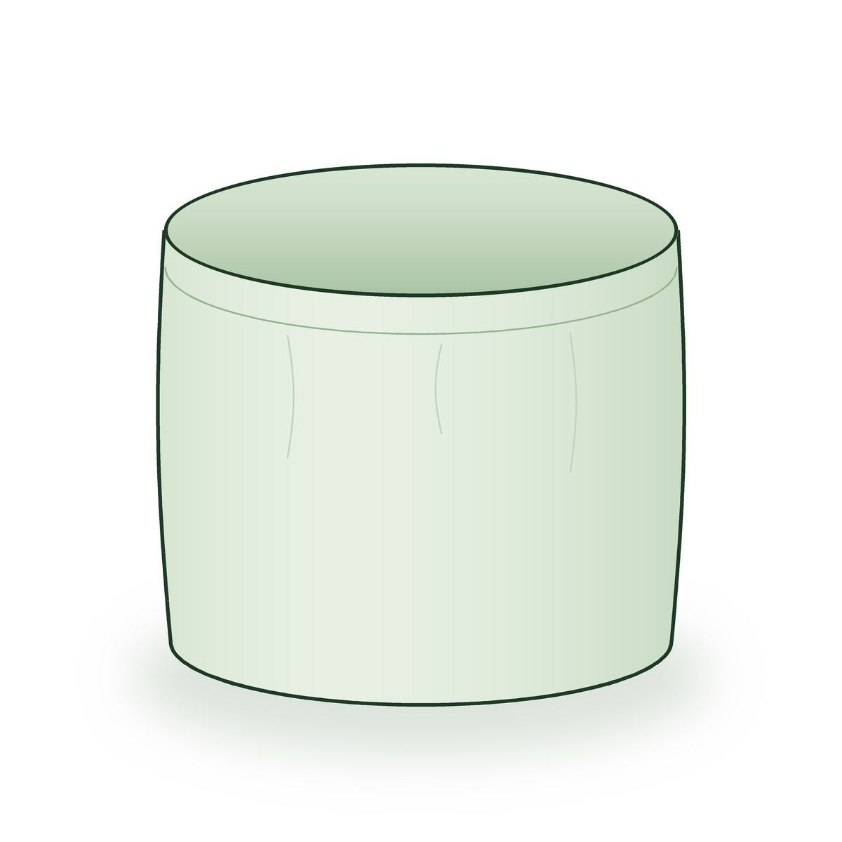 15 × 12 inch round grow bag, illustrated on a white background