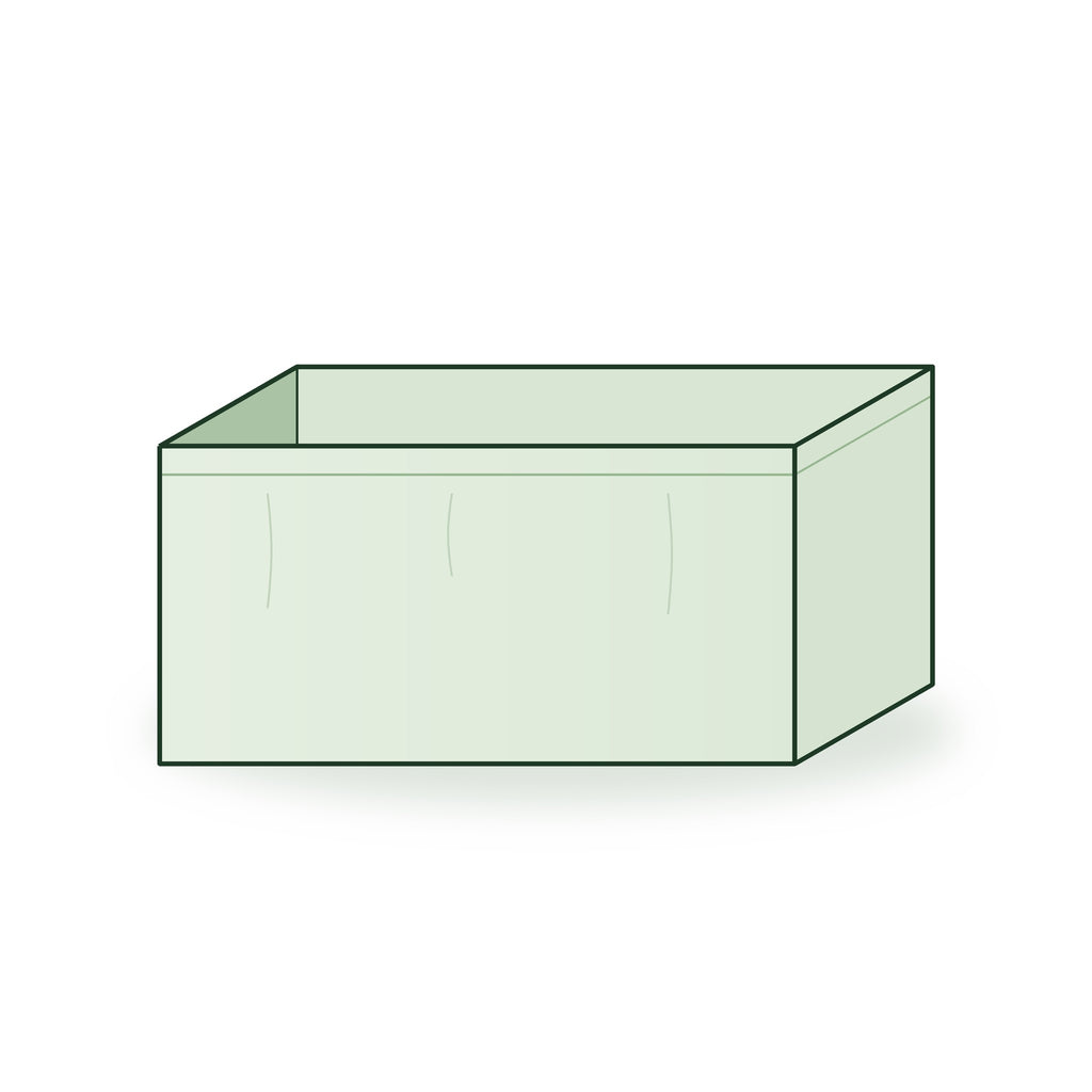24 × 12 × 12 inch rectangular grow bag, illustrated on a white background